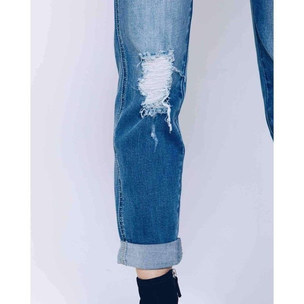 Kan Can Distressed Full-Length Overalls - Picture 3 of 8